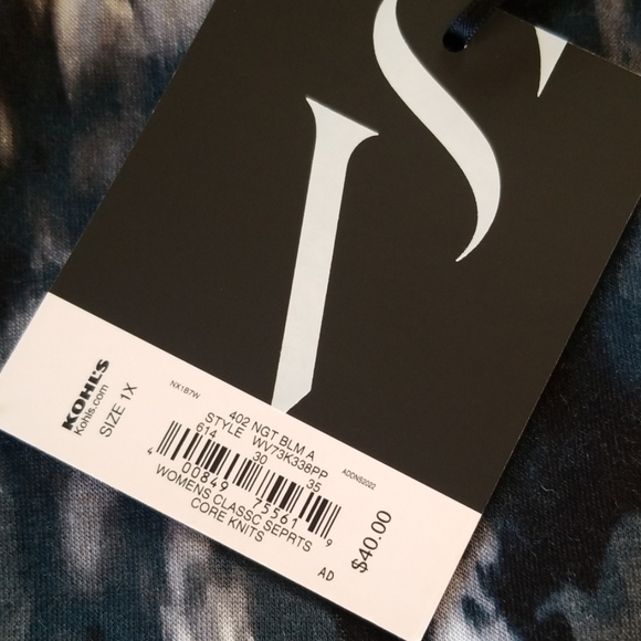 A31 - Simply Vera by Vera Wang 3/4" sleeve top - Picture 5 of 6